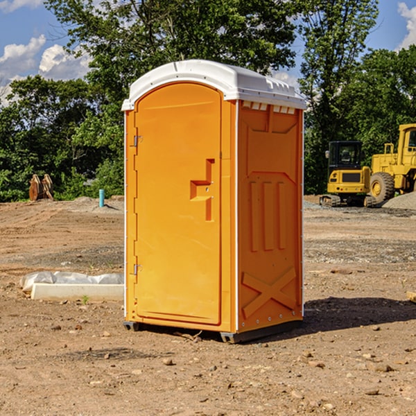 how often are the porta potties cleaned and serviced during a rental period in Douglas County